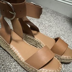 Franco Sarto Tan Size 7.5 Leather Marona Sandal